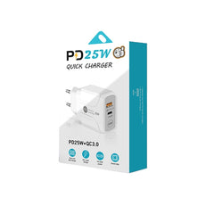 PD25W USB-C / Type-C + QC3.0 USB Dual Ports ...