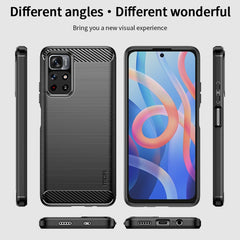 Funda de teléfono de TPU suave de fibra de c...