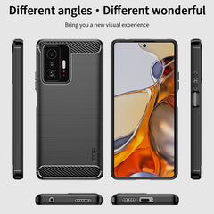 Funda de teléfono de TPU suave de fibra de c...