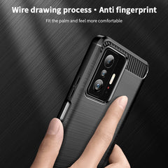 Funda de teléfono de TPU suave de fibra de c...
