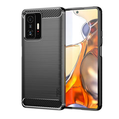 Funda de teléfono de TPU suave de fibra de c...