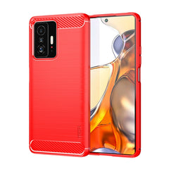 Funda de teléfono de TPU suave de fibra de c...