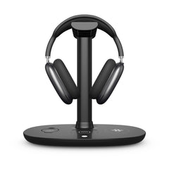 B-15A Cargador inalámbrico 4 en 1 y soporte para auriculares