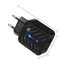 PD03 20W Tipo-C + QC3.0 Cargador USB con luz...