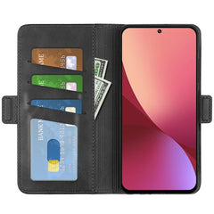 Para Xiaomi 12 Funda de cuero con tapa y heb...