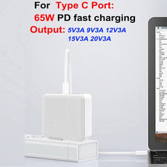 PD-65W USB-C/Tipo-C + QC3.0 Adaptador de car...