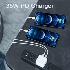Cargador de puertos duales USB-C / Type-C PD...