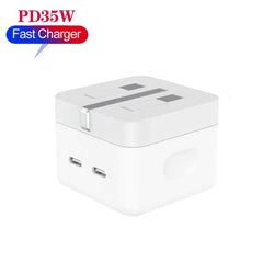 Cargador PD de 35 W con dos puertos USB-C/Ti...