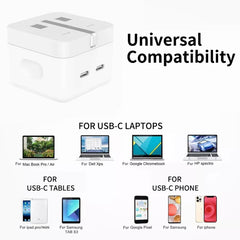 Cargador PD de 35 W con dos puertos USB-C/Ti...