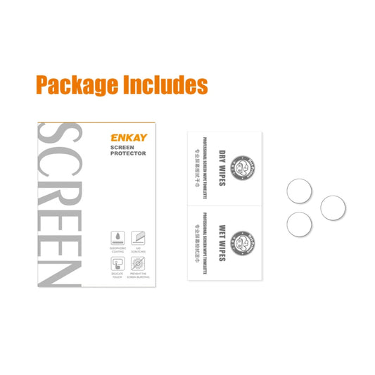 ENKAY 3 en 1 0.2mm 9H Película de lente de v...