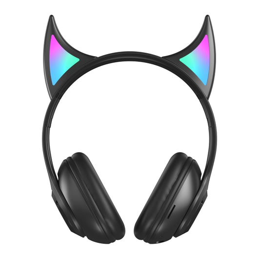 STN25 Devil Ear Auriculares para niños con micrófono Auriculares inalámbricos Luz brillante Caja de música Regalo de Navidad