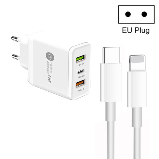 45W PD3.0 + 2 x QC3.0 Cargador USB multipuer...