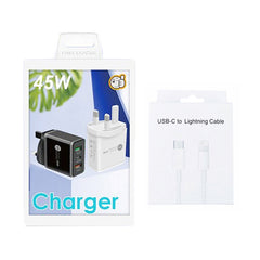 Cargador multipuerto USB PD3.0 + 2 x QC3.0 d...
