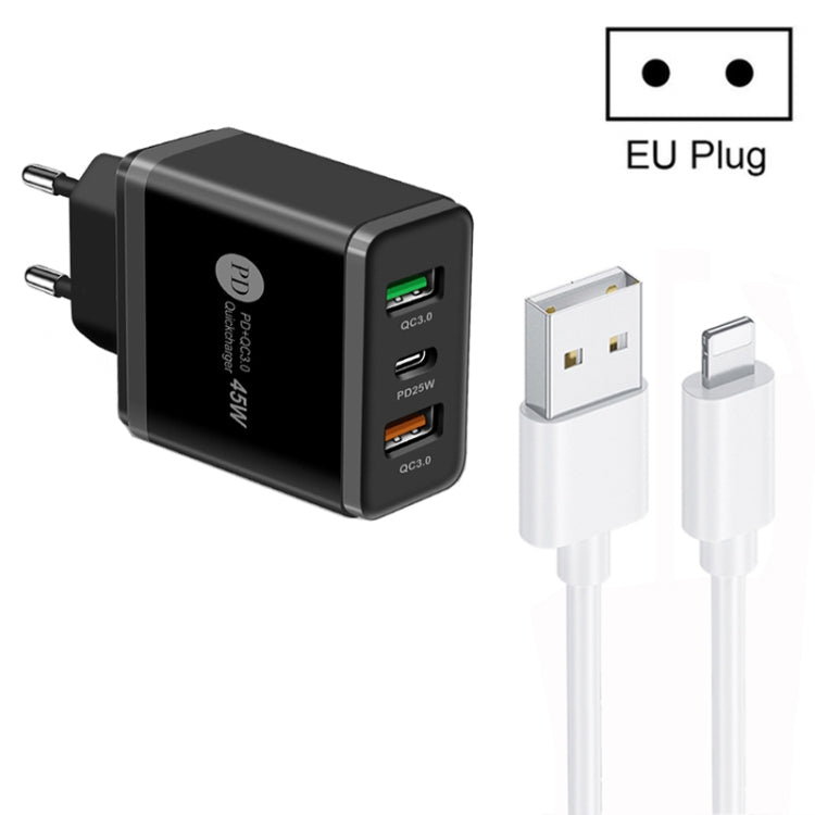 45W PD25W + 2 x QC3.0 Cargador USB multipuer...