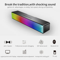 AEC BT601 RGB Light HiFi Barra de sonido Alt...
