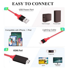 Cable adaptador de 2 m 1080P de 8 pines a HD...
