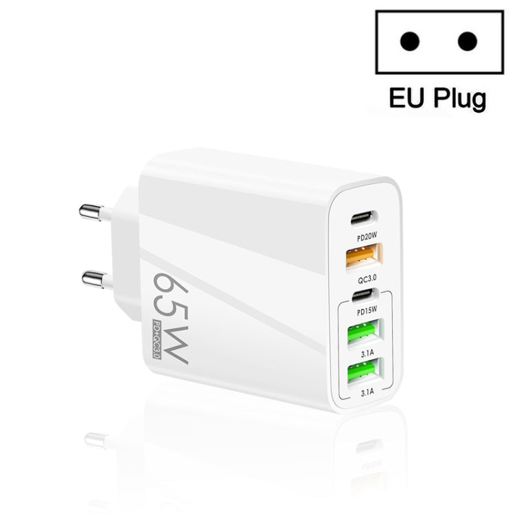 65W Dual PD Type-C + 3 x Cargador de puerto ...