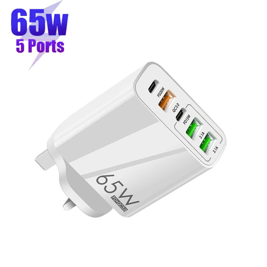 65W Dual PD Type-C + 3 x Cargador multipuert...