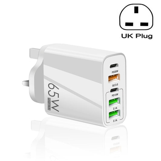 65W Dual PD Type-C + 3 x Cargador multipuert...