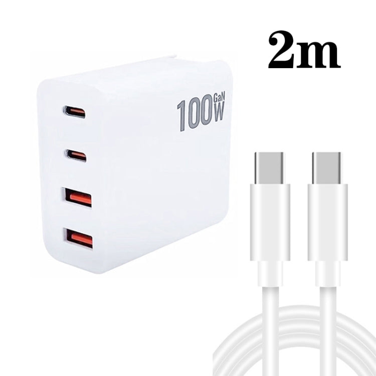 GaN 100W Dual USB + Dual USB-C/Type-C Multi ...