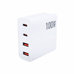 GaN 100W Dual USB + Dual USB-C/Type-C Multi ...