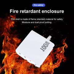 GaN 100W Dual USB + Dual USB-C/Type-C Multi ...