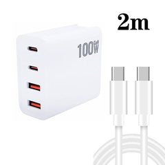 GaN 100W Dual USB + Dual USB-C/Type-C Multi ...