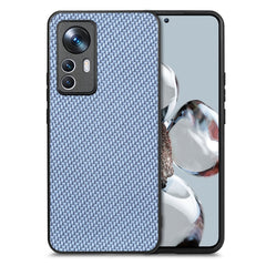Funda de teléfono de cuero de fibra de carbono para Xiaomi 12T