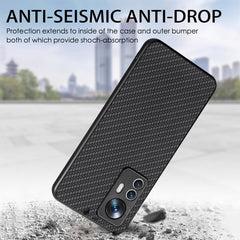 Funda de teléfono de cuero de fibra de carbono para Xiaomi 12T
