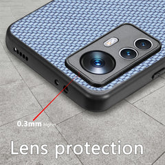 Funda de teléfono de cuero de fibra de carbono para Xiaomi 12T