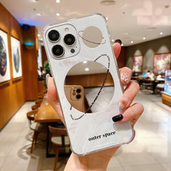 Estuche para teléfono con espejo pintado a c...