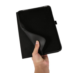Estuche para tablet de cuero y tela con clip...