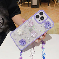 Estuche para teléfono 3D Bow Flowers Glitter...