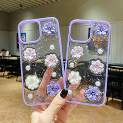 Estuche para teléfono 3D Bow Flowers Glitter...