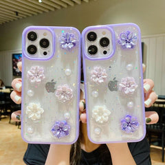 Estuche para teléfono 3D Bow Flowers Glitter...