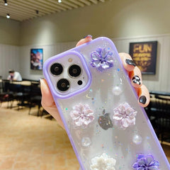 Estuche para teléfono 3D Bow Flowers Glitter...