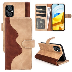 Para Xiaomi Poco M5 4G Costura Horizontal Fl...