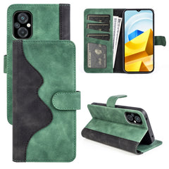 Para Xiaomi Poco M5 4G Costura Horizontal Fl...