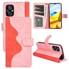 Para Xiaomi Poco M5 4G Costura Horizontal Fl...
