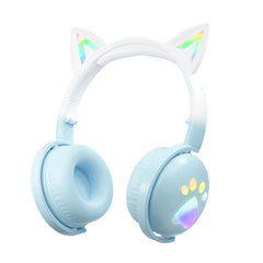 Auricular Bluetooth con orejas de gato lindo RGB
