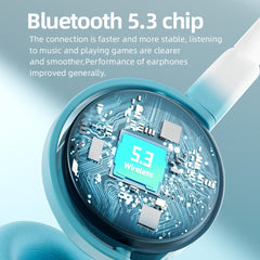 Auricular Bluetooth con orejas de gato lindo RGB
