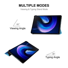 Para Xiaomi Pad 6 ENKAY Tri-fold Custer Text...