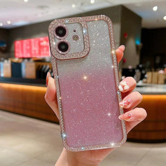 Estuche para teléfono de TPU plateado con br...