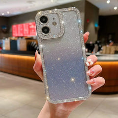 Estuche para teléfono de TPU plateado con br...