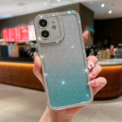 Estuche para teléfono de TPU plateado con br...