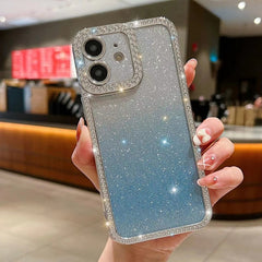 Estuche para teléfono de TPU plateado con br...