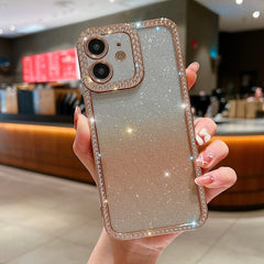 Estuche para teléfono de TPU plateado con br...