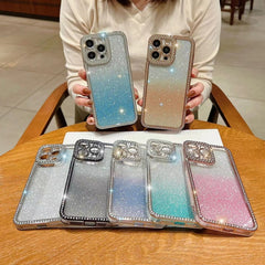 Estuche para teléfono de TPU plateado con br...