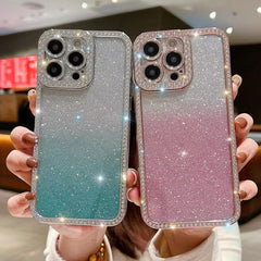 Estuche para teléfono de TPU plateado con br...