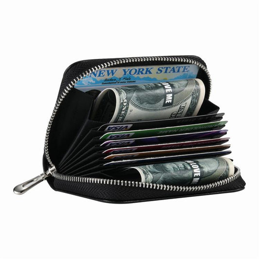 Para AirTag cremallera cartera funda protectora